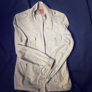 Tory Burch grey sweatshirt jacket. Great condition